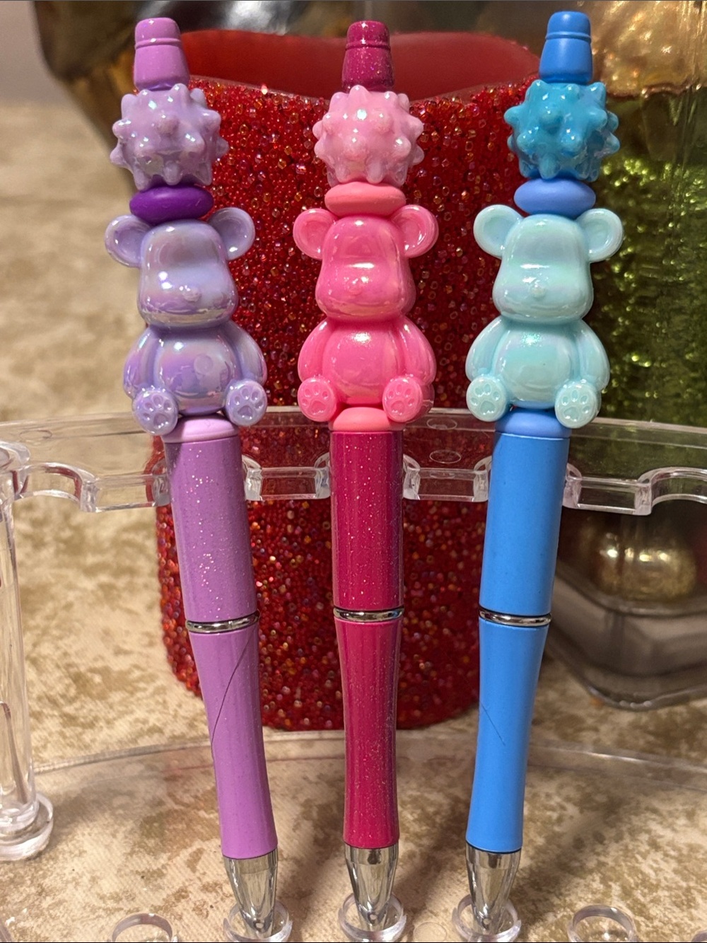 Bear beaded pen (1)
